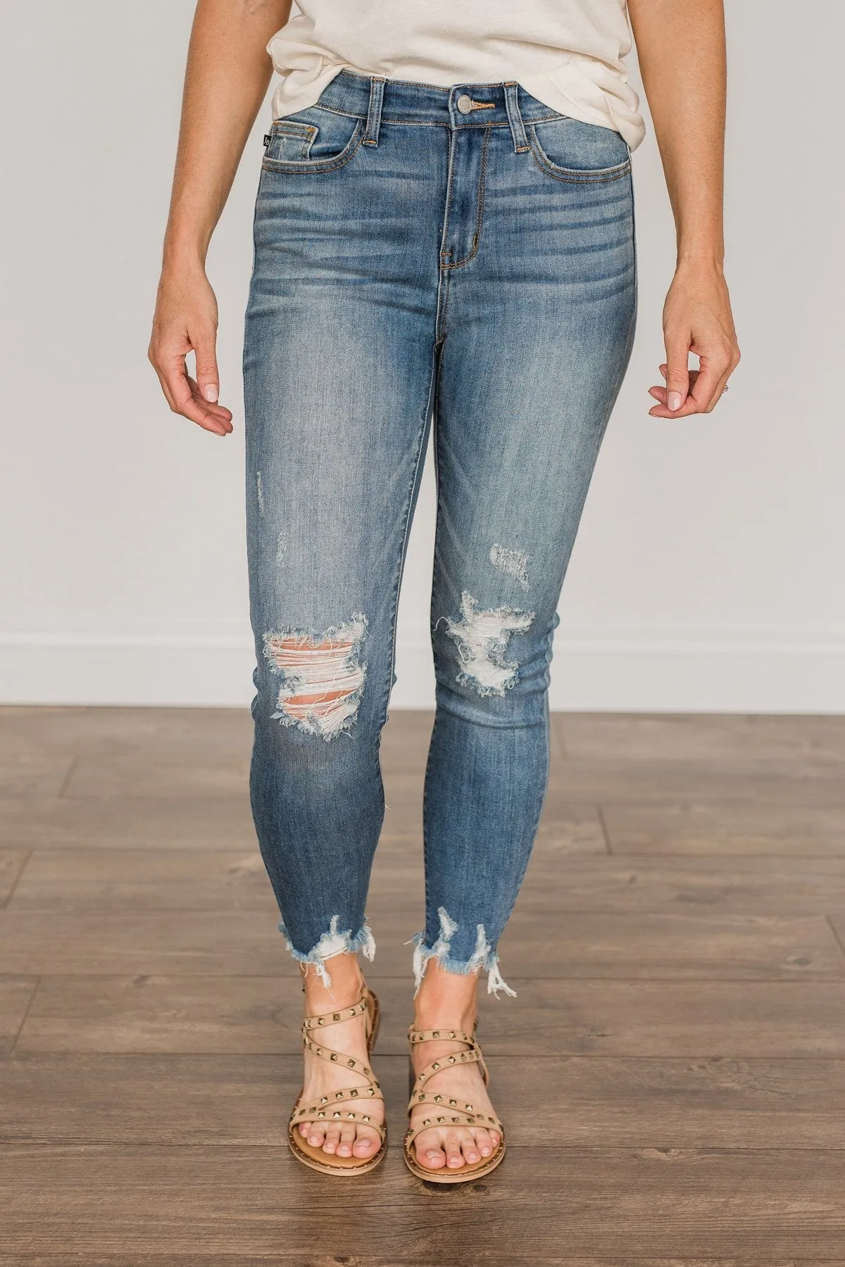 Judy Blue Skinny Jeans- Farrah Wash