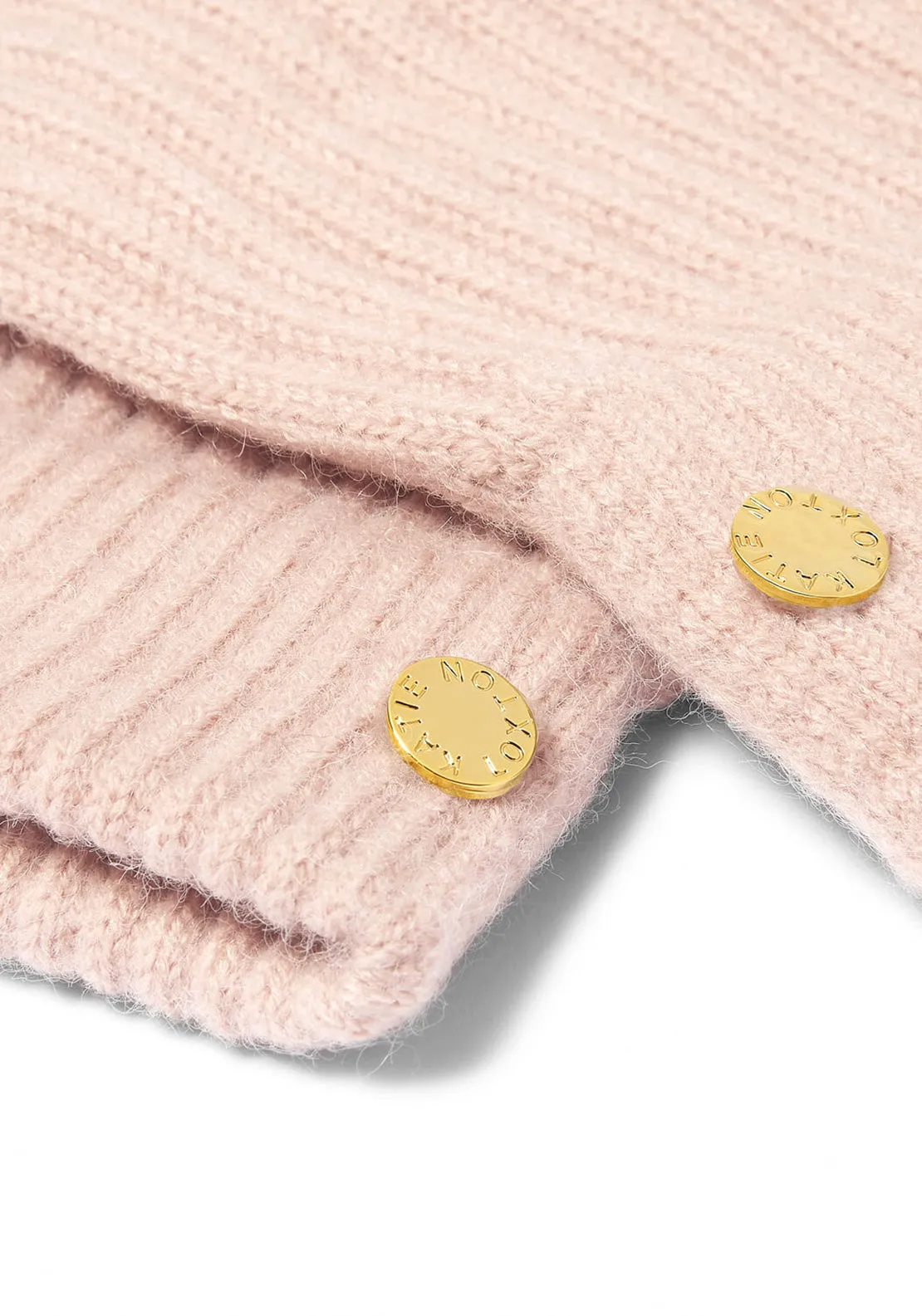 Katie Loxton Knitted Gloves, Nude Pink