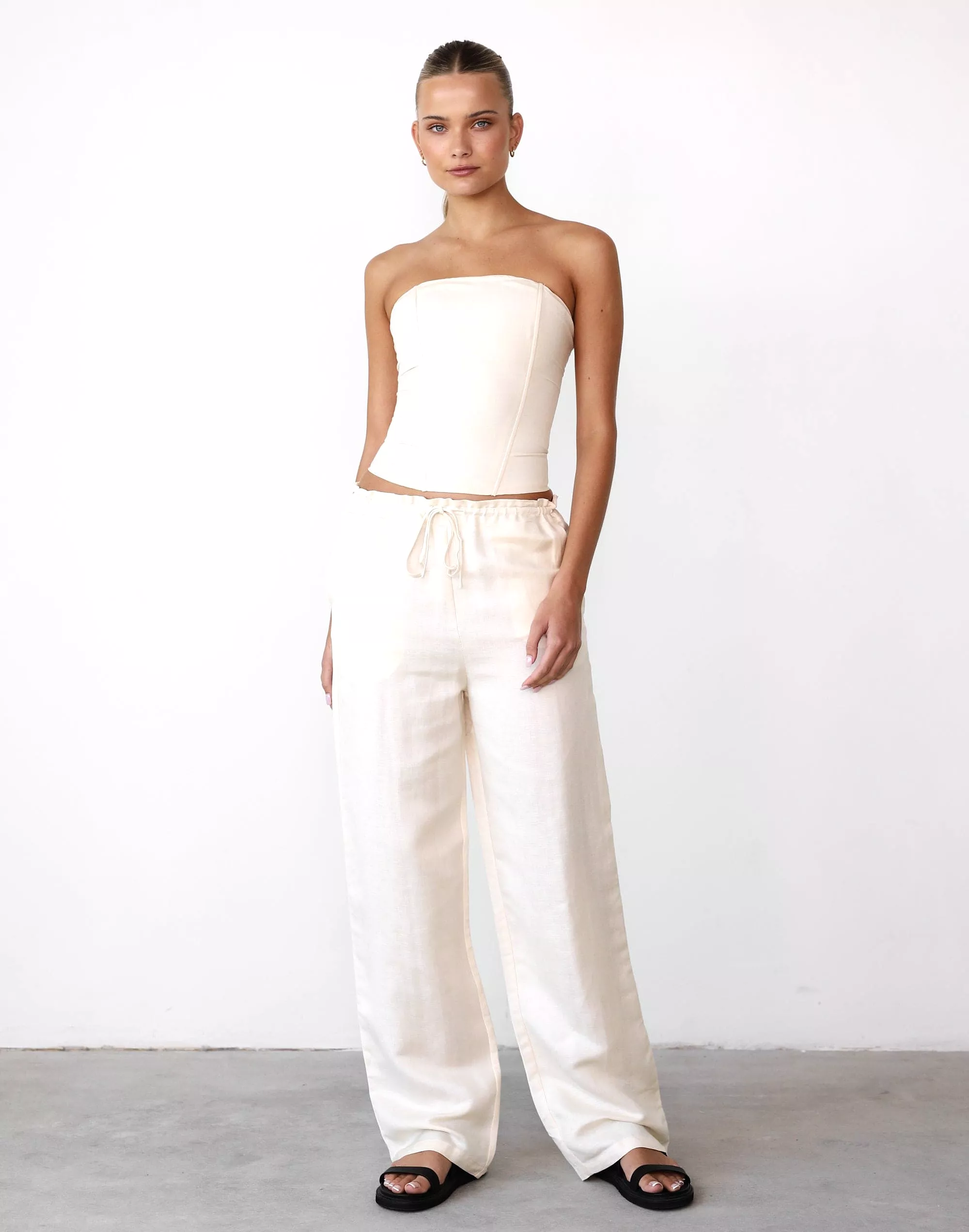 La Palma Pant (Off White) - By Lioness