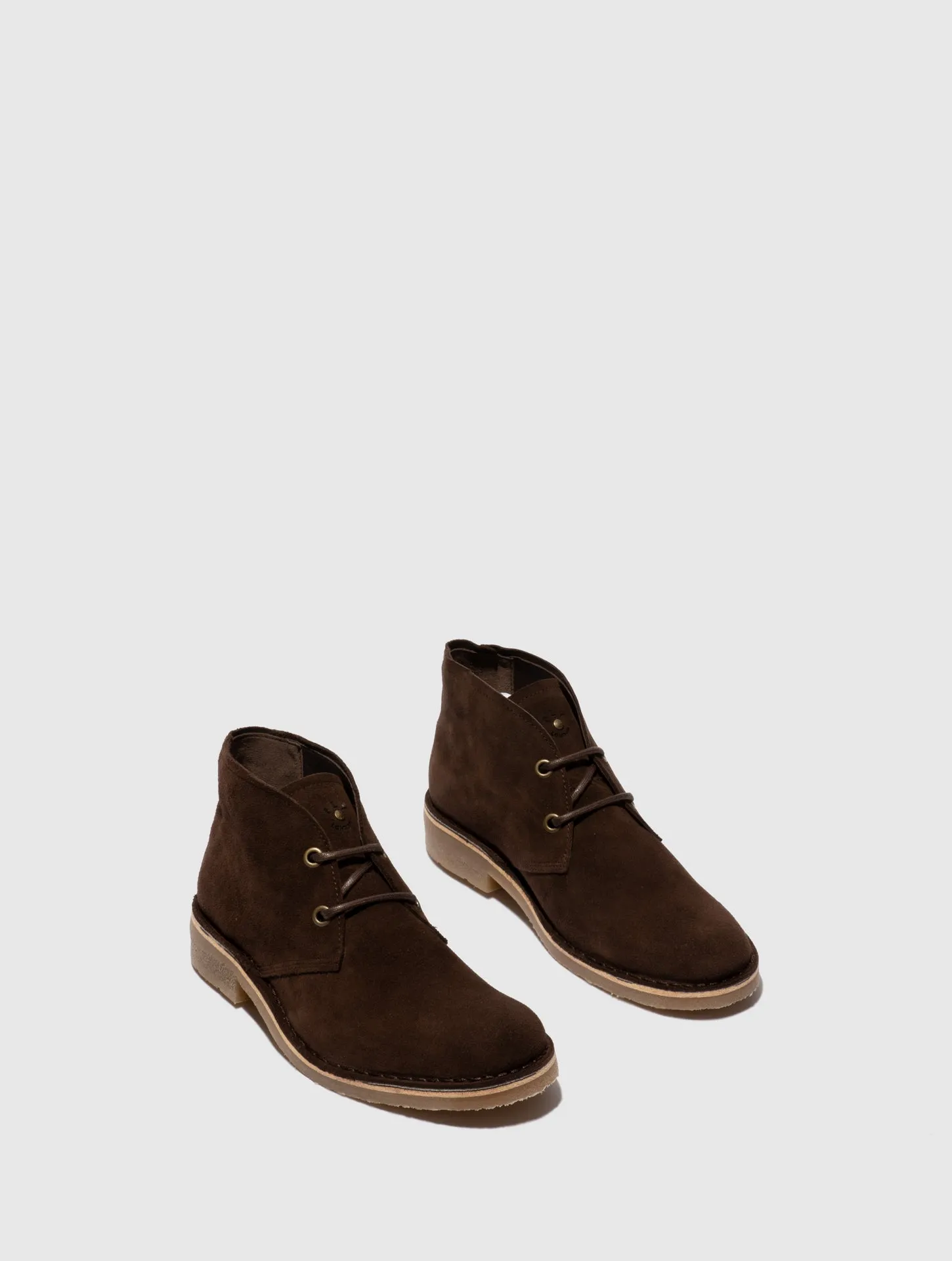 Lace-up Ankle Boots RHAN038FLY OIL SUEDE  MOCCA