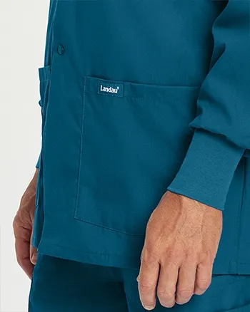 Landau - Essentials Men's Warm-Up Scrub Jacket. 7551