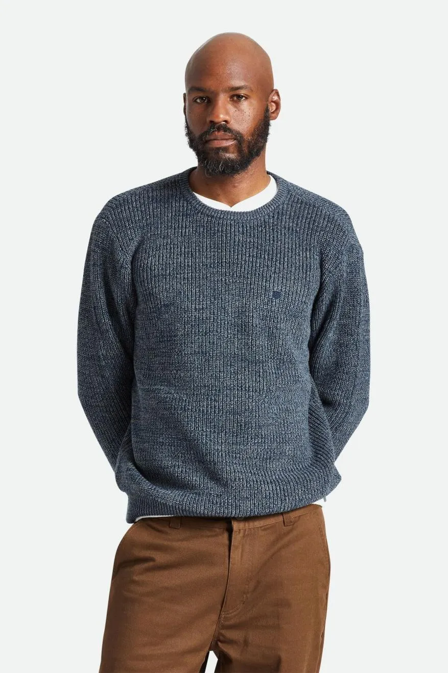 Landmark Crew Sweater - Heather Blue