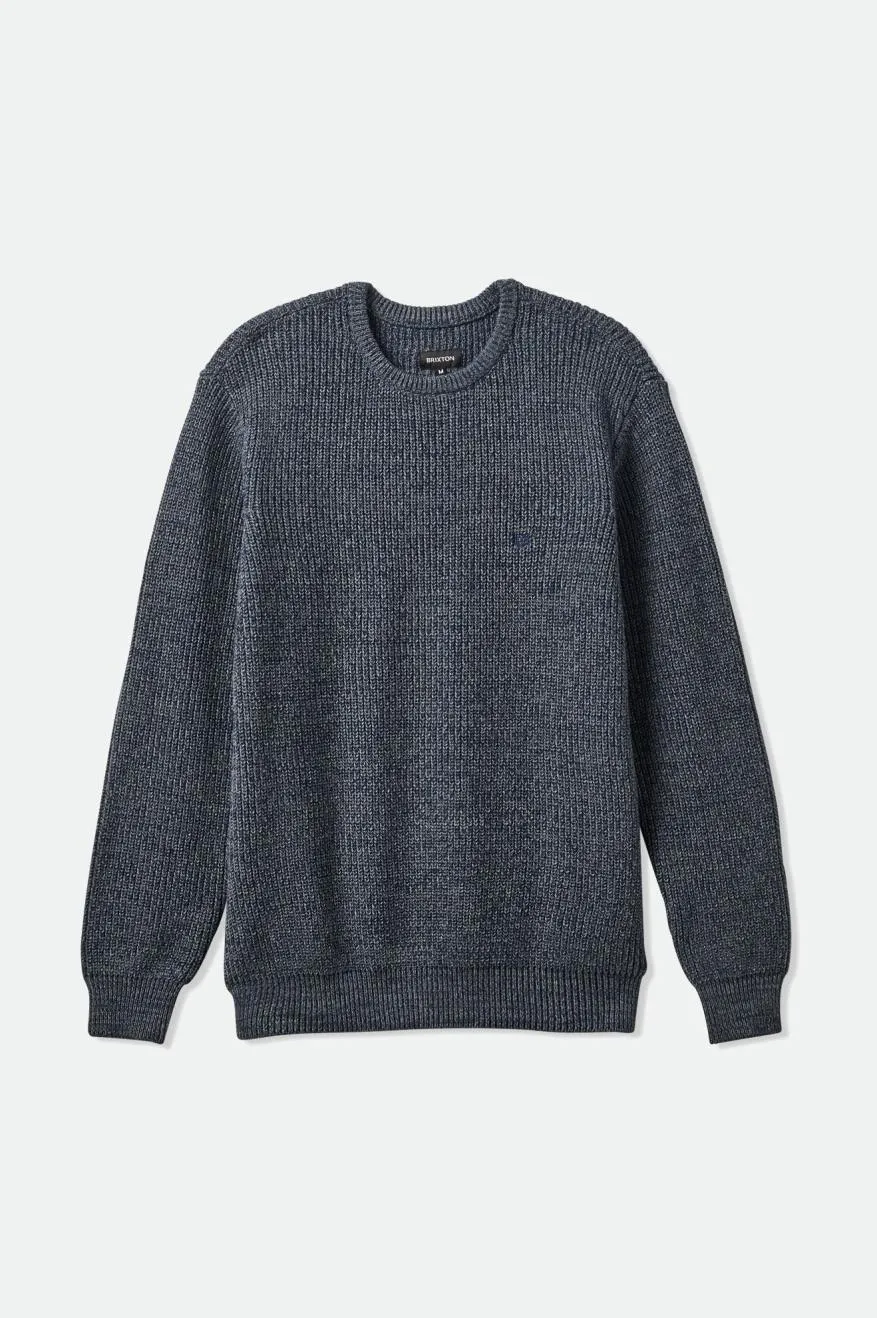 Landmark Crew Sweater - Heather Blue