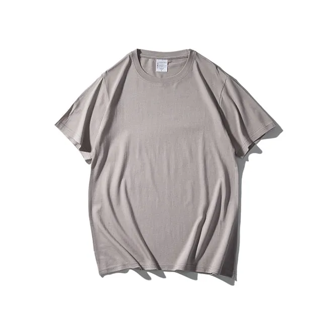 LISM Brand Quality Top Tees Solid Color Men's 100% Cotton Short