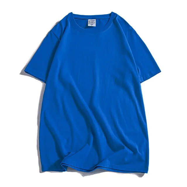 LISM Brand Quality Top Tees Solid Color Men's 100% Cotton Short