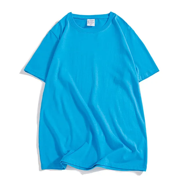 LISM Brand Quality Top Tees Solid Color Men's 100% Cotton Short