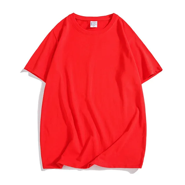 LISM Brand Quality Top Tees Solid Color Men's 100% Cotton Short