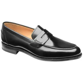 Loake 256B-BLK Leather Smart Slip-On Moccasin Loafers Mens Shoes - UK 10.5