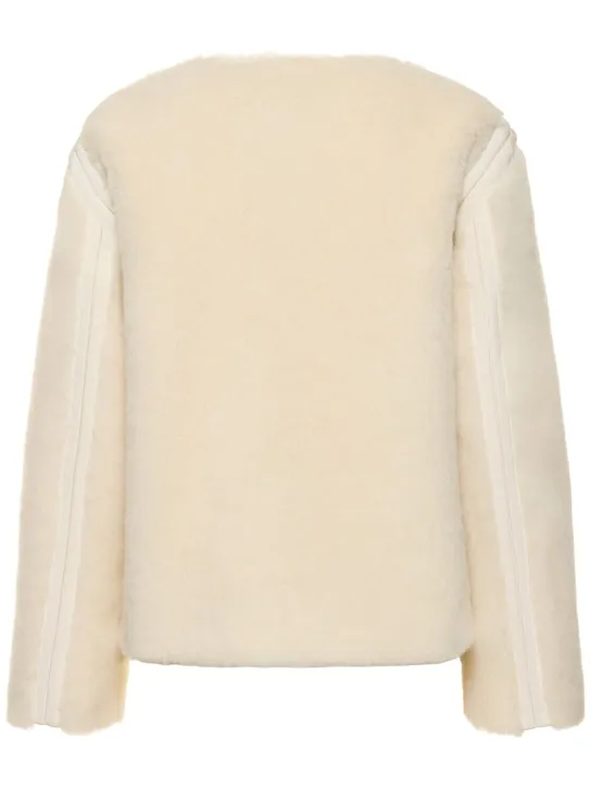 Max Mara   Panno wool blend collarless jacket 