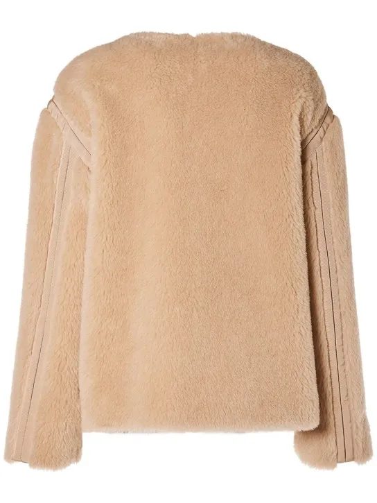 Max Mara   Panno wool blend collarless jacket 