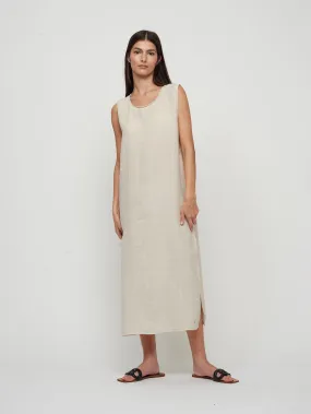 Maxi Linen Dress - Nude