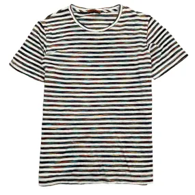 Men's Stripe T-Shirt White Size XS