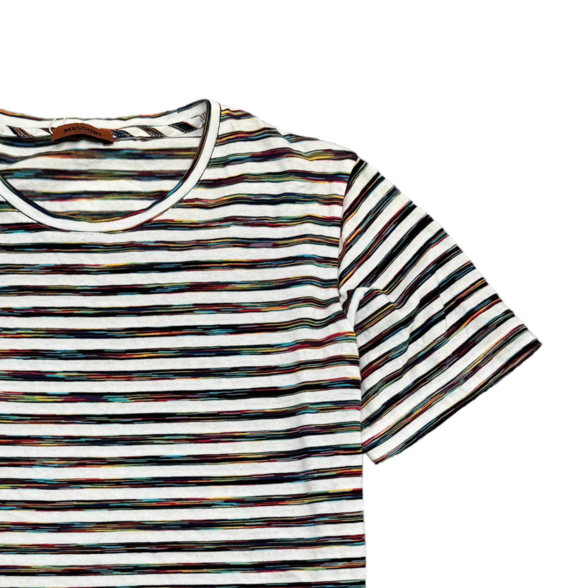 Men's Stripe T-Shirt White Size XS