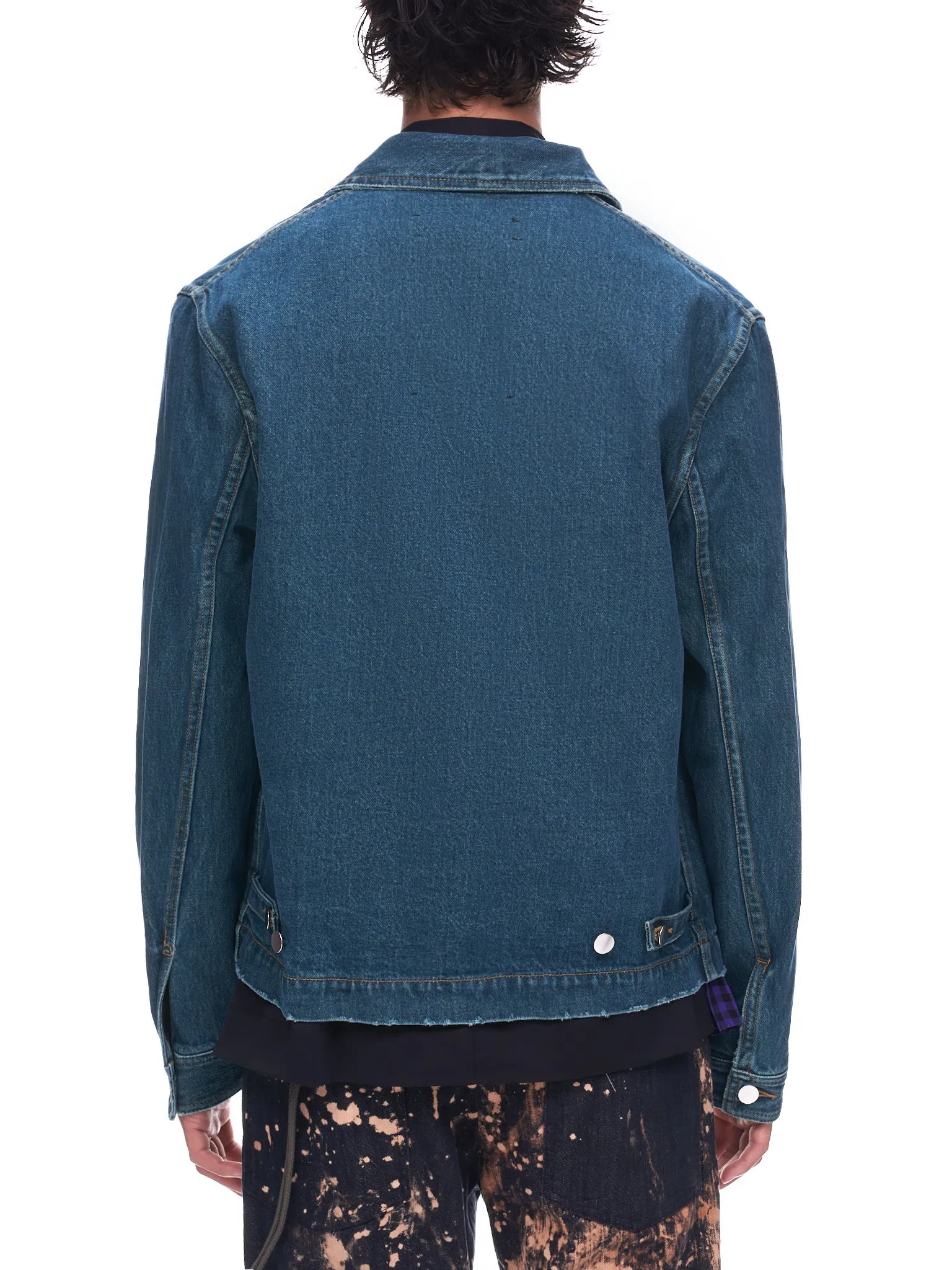 Military Denim Jacket (222-MJK082-BLUE)