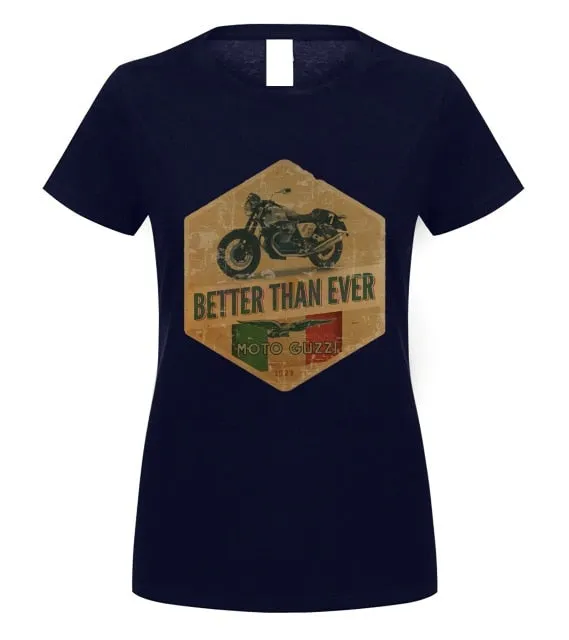 Moto Guzzi Poster Italian Vintage Classic T-Shirt Biker Motorcycle Sand Tee