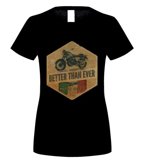 Moto Guzzi Poster Italian Vintage Classic T-Shirt Biker Motorcycle Sand Tee