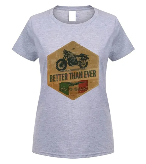 Moto Guzzi Poster Italian Vintage Classic T-Shirt Biker Motorcycle Sand Tee