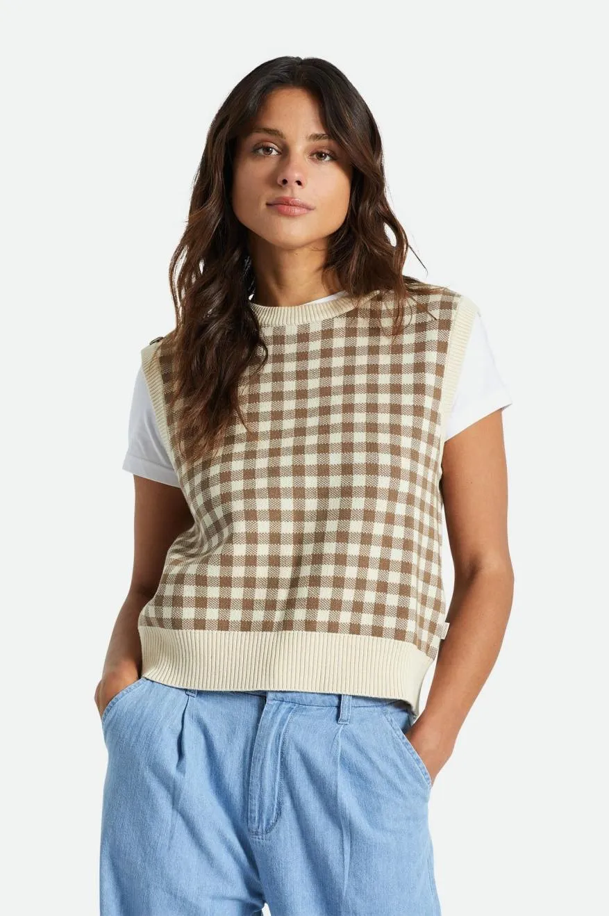 Naples Sweater Vest - Twig Gingham