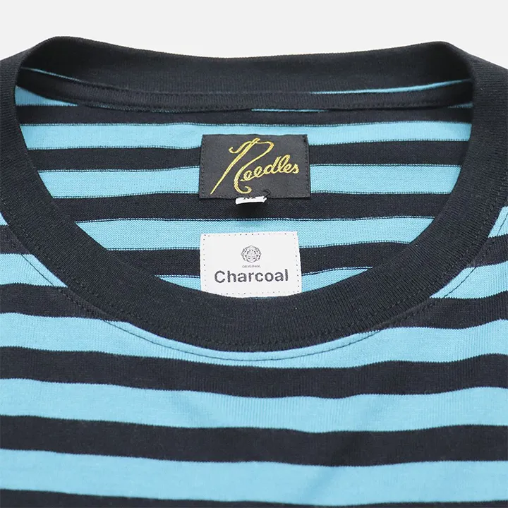 Needles  |Stripes Cotton Short Sleeves Logo T-Shirts