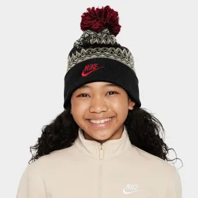 Nike Peak Fair Isle Beanie Black / University Red