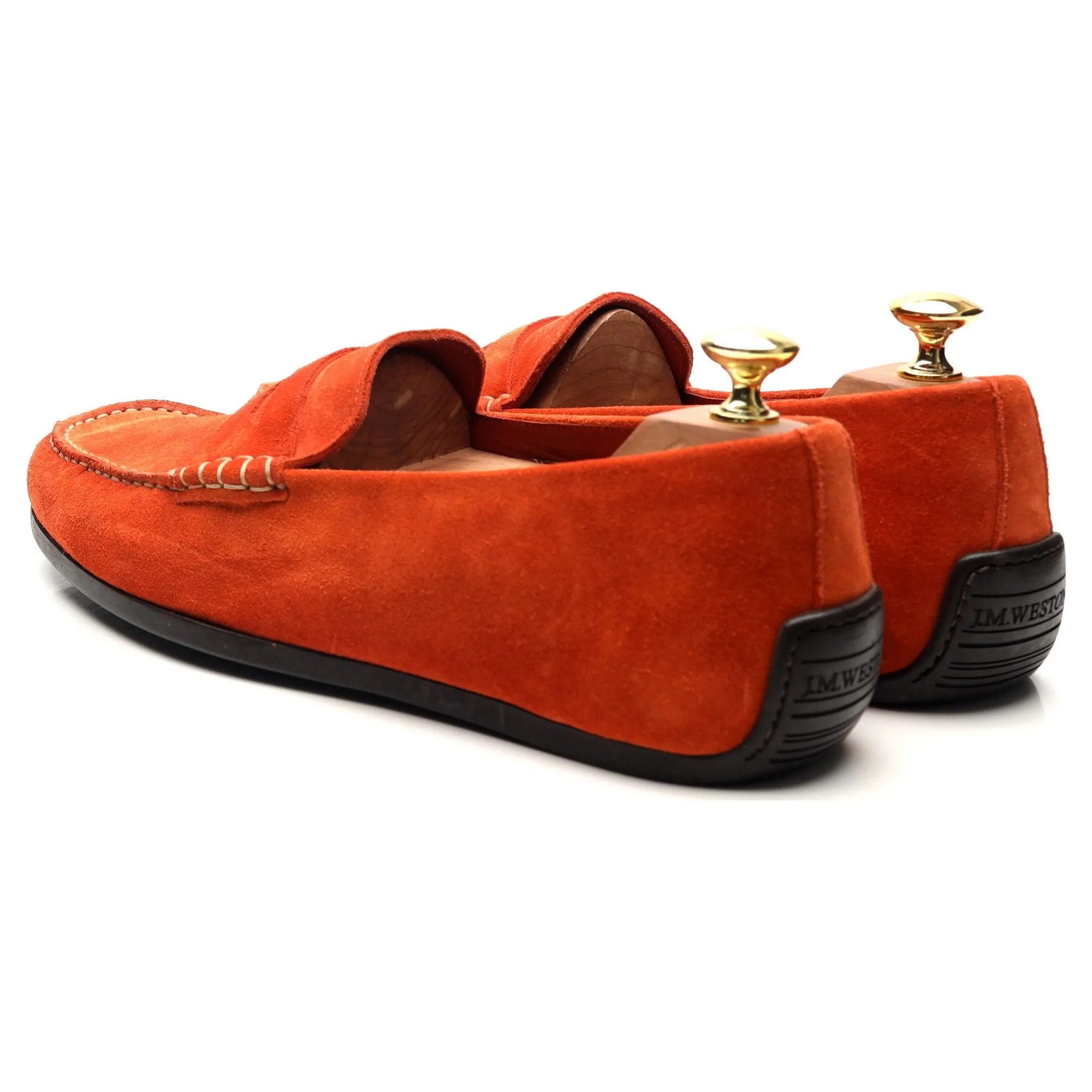 Orange Suede Car Shoe Loafers UK UK 9