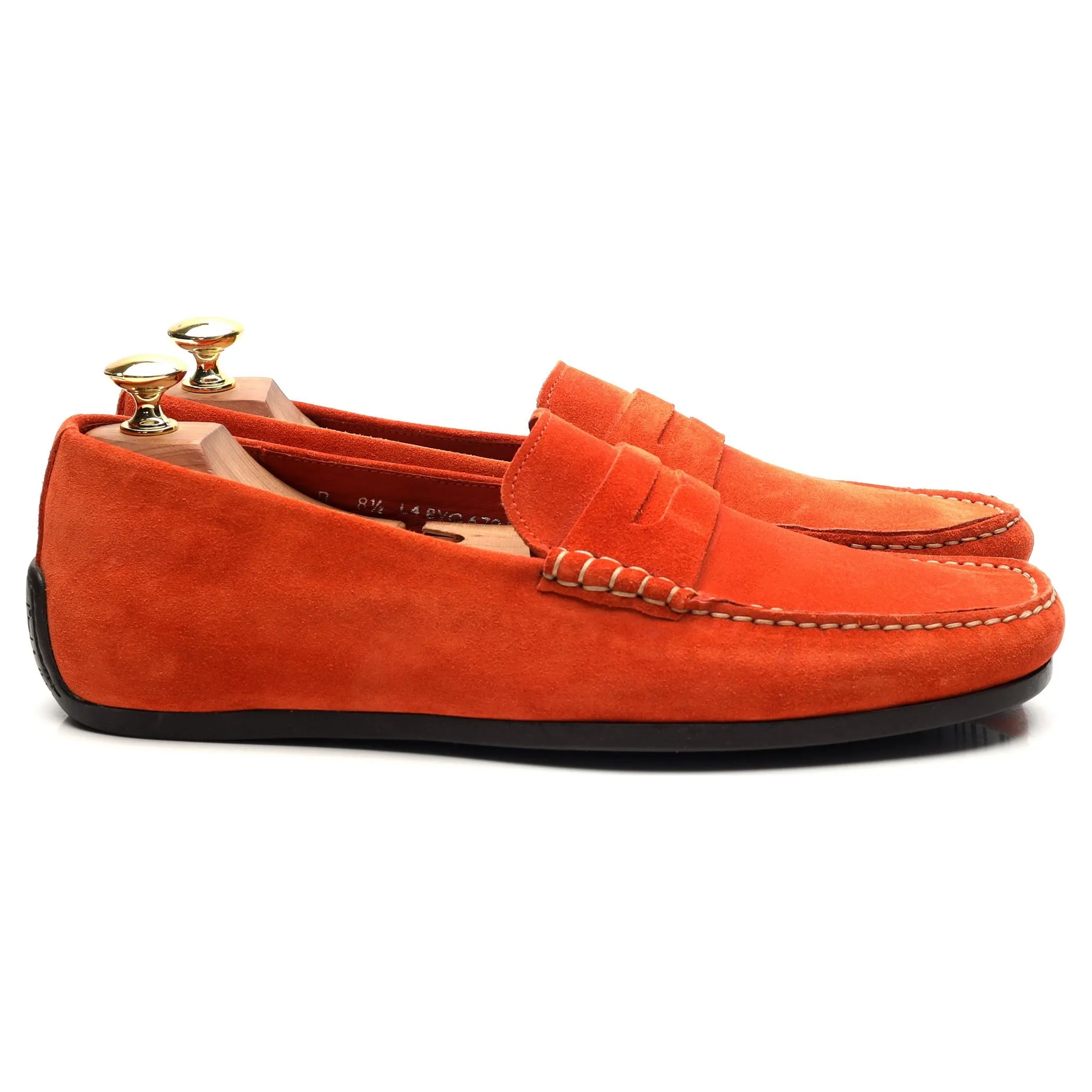 Orange Suede Car Shoe Loafers UK UK 9