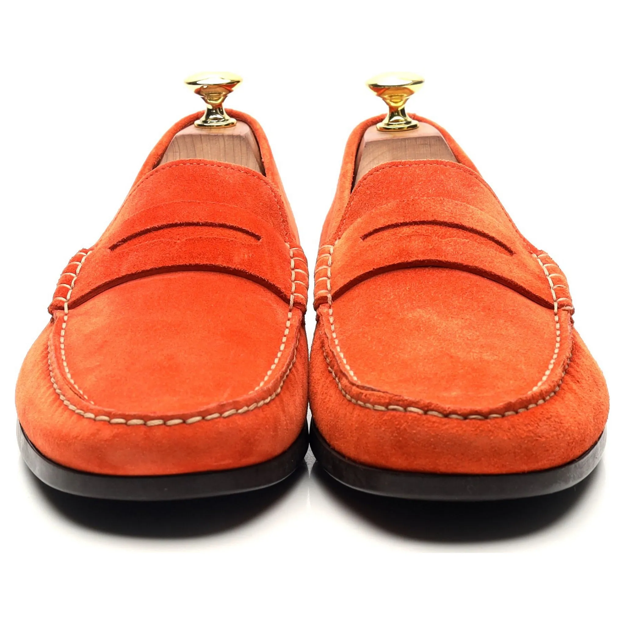 Orange Suede Car Shoe Loafers UK UK 9