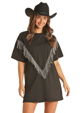 Panhandle Slim Womens Black Oversized Tee Dress