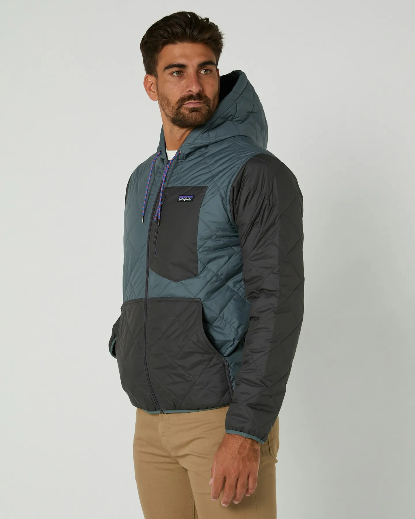 Patagonia Mens Diamond Quilted Bomber Hoody - Nouveau Green | SurfStitch