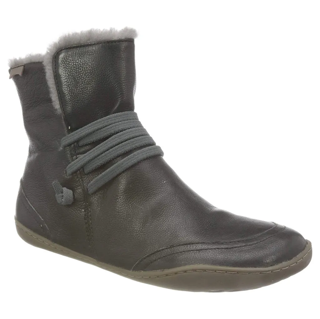 Peu Calfskin Leather Fur Lined Women's Ankle Boots