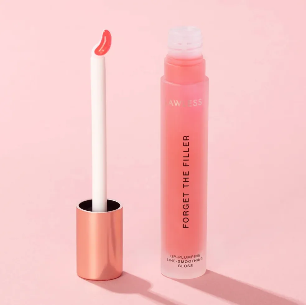 Queen Forget The Filler Lip Plumping Line Smoothing Gloss in Cherry Vanilla