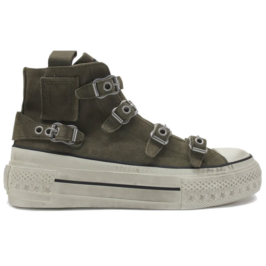 Rainbow Suede Women's High Top Sneakers