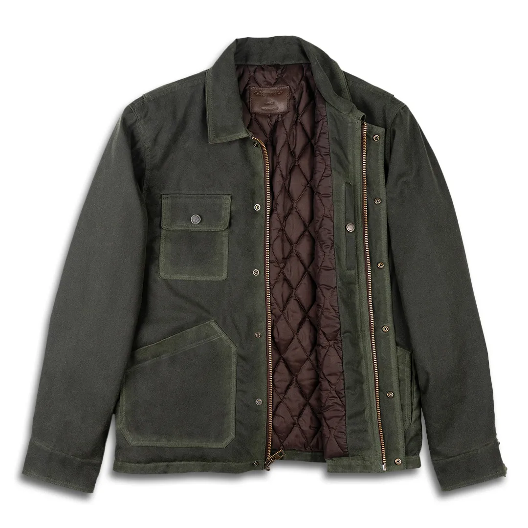 RANGER WAX CANVAS WORK JACKET - FOREST GREEN