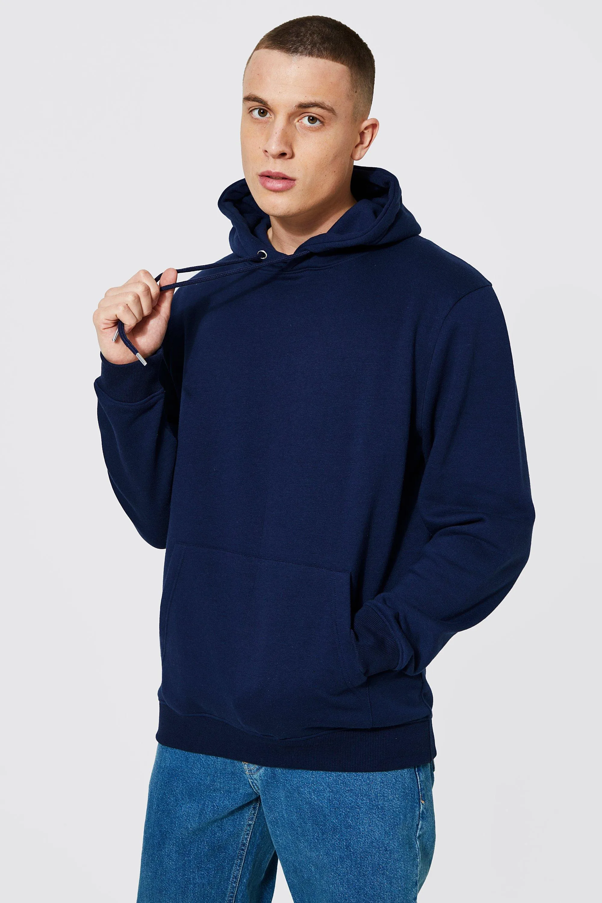 Regular Fit Over The Head Hoodie | boohooMAN UK