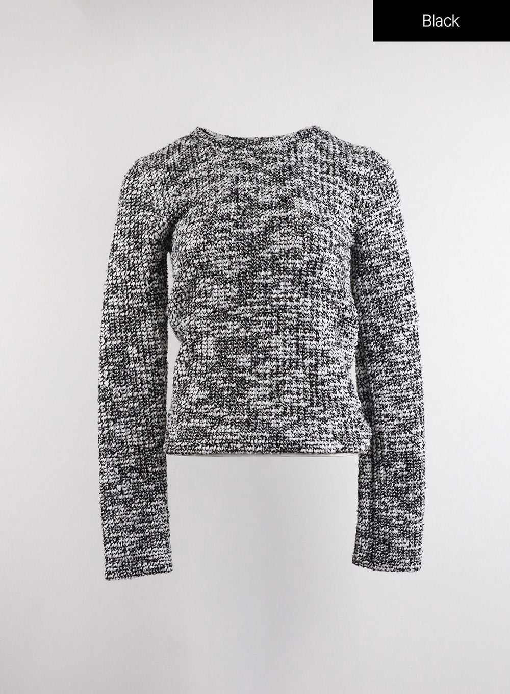 Round Neck Knitted Long Sleeve Top CJ417