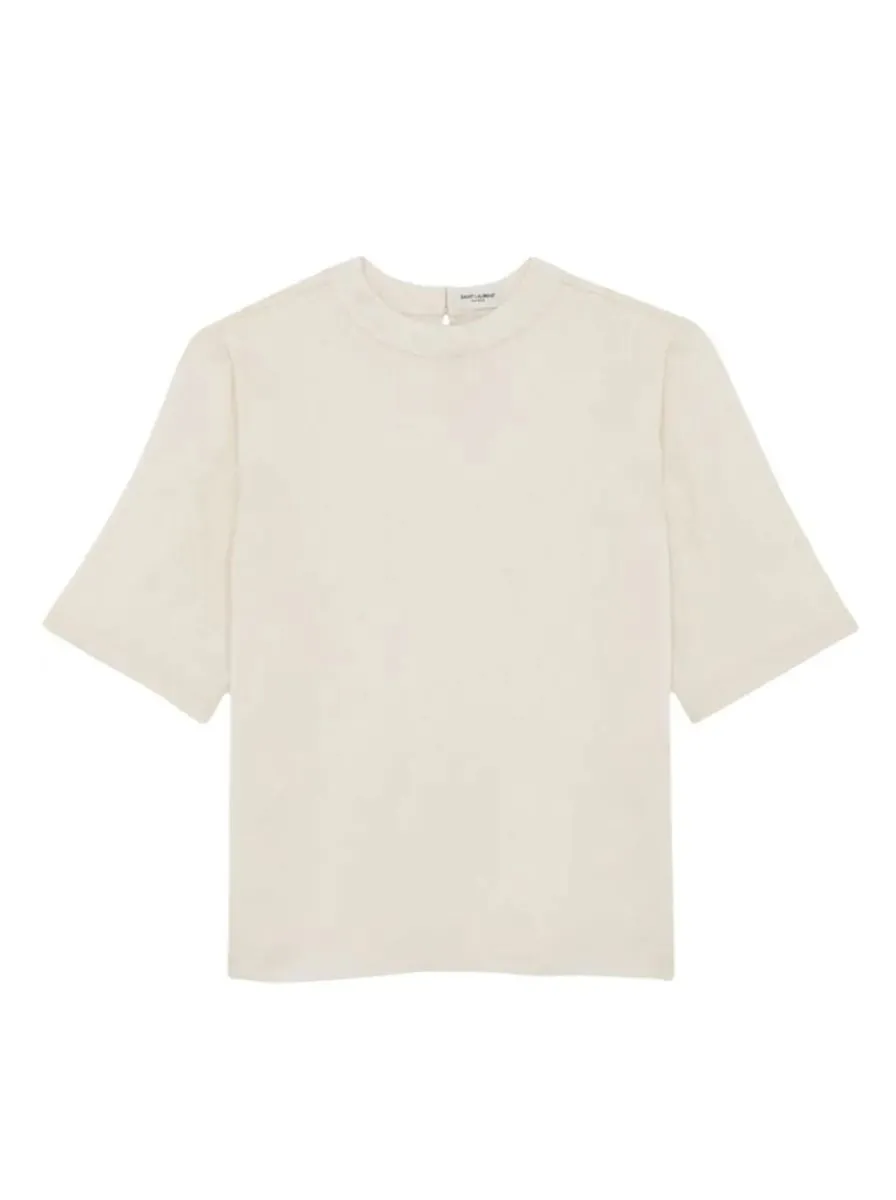 ROUND-NECK SILK T-SHIRT