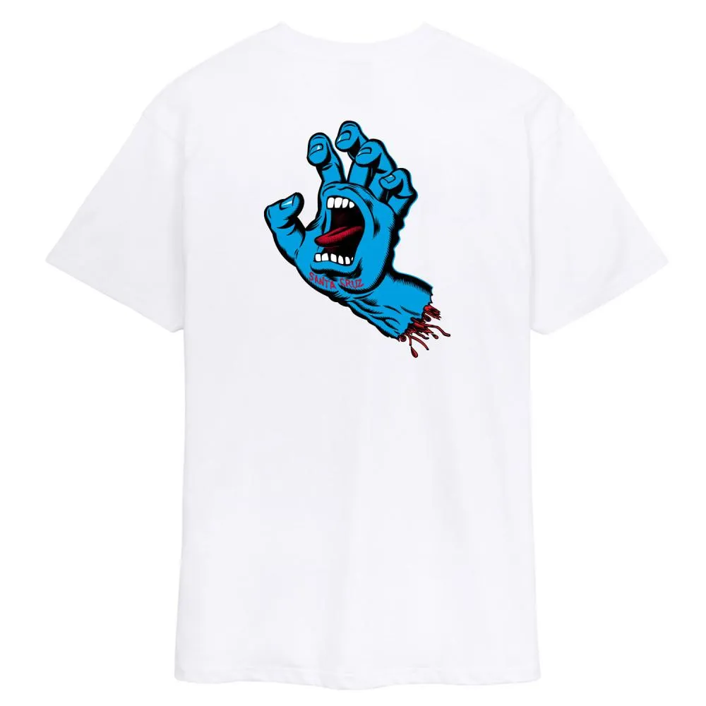 Santa Cruz Screaming Hand T-Shirt White (Back Print)