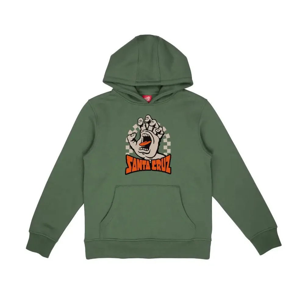 Santa Cruz Youth Check Gateway Hand Front Hoodie