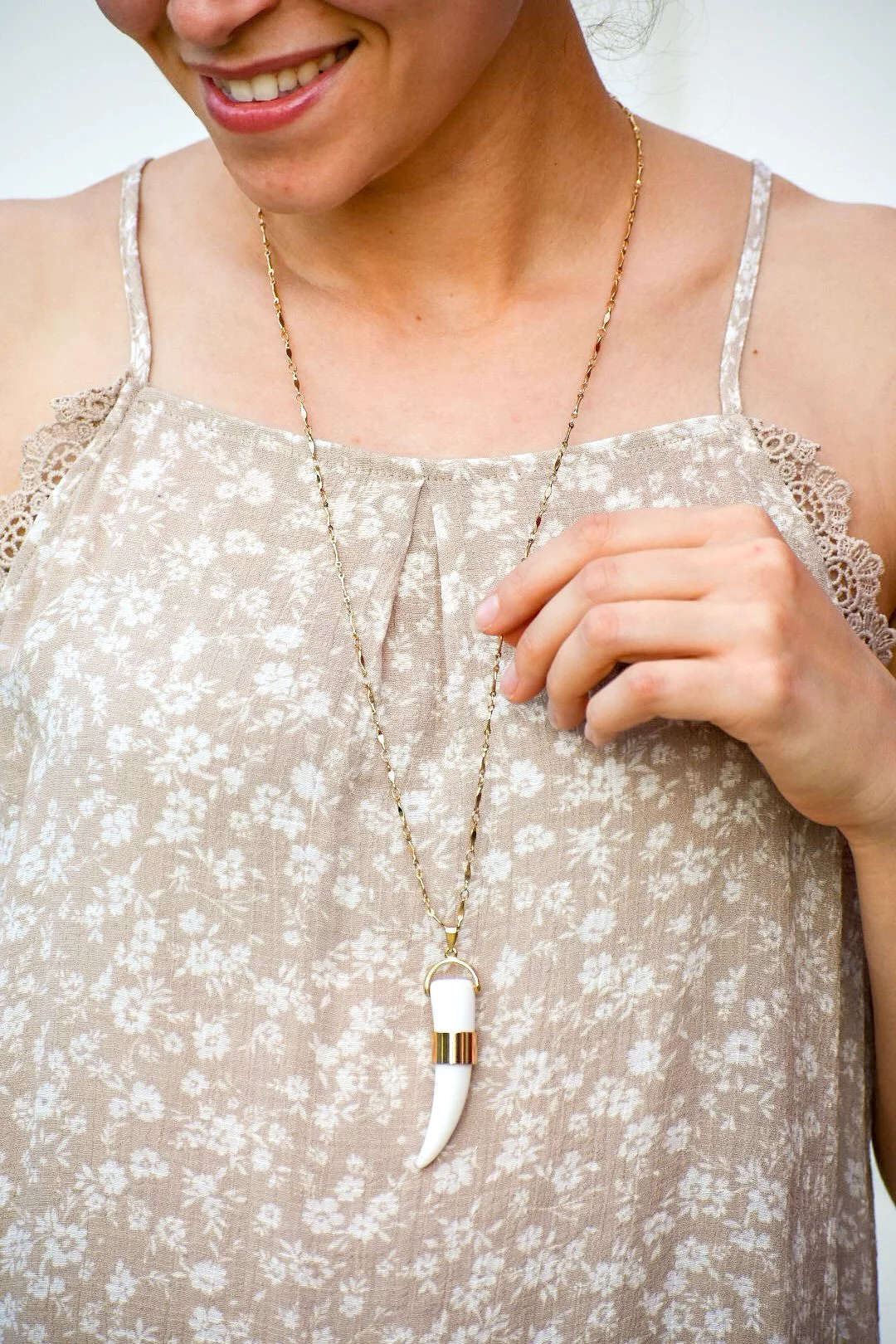 Show Us Your Power Light Taupe Spaghetti Top