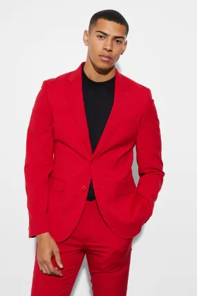 Skinny Single Breasted Suit Jacket