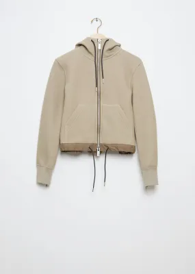 Sponge Cotton Poly Sweat Hoodie — Light Khaki