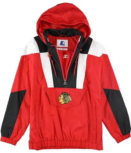 Starter Mens Chicago Blackhawks Windbreaker Jacket, TW1