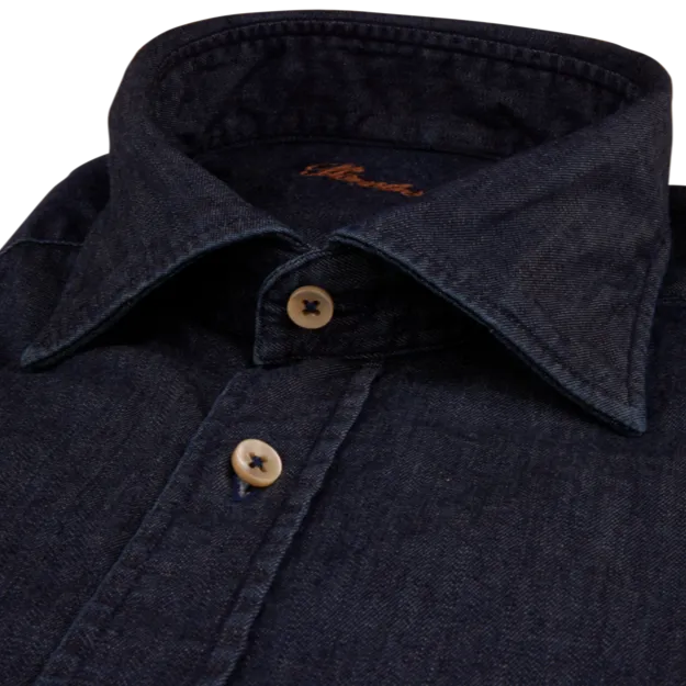 Stenstroms Dark Blue Denim Shirt