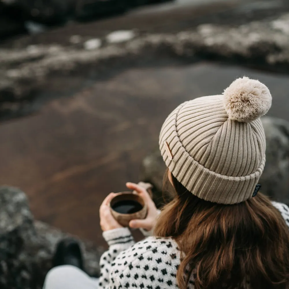 Superyellow Kide Lavender Merino Wool Beanie (Unisex)