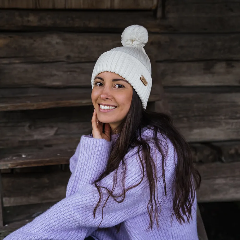 Superyellow Kide Lavender Merino Wool Beanie (Unisex)