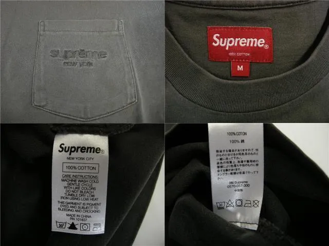 Supreme  |20SS ◆ Size M ◆ Supreme Overdyed Pocket tee T-shirt Black