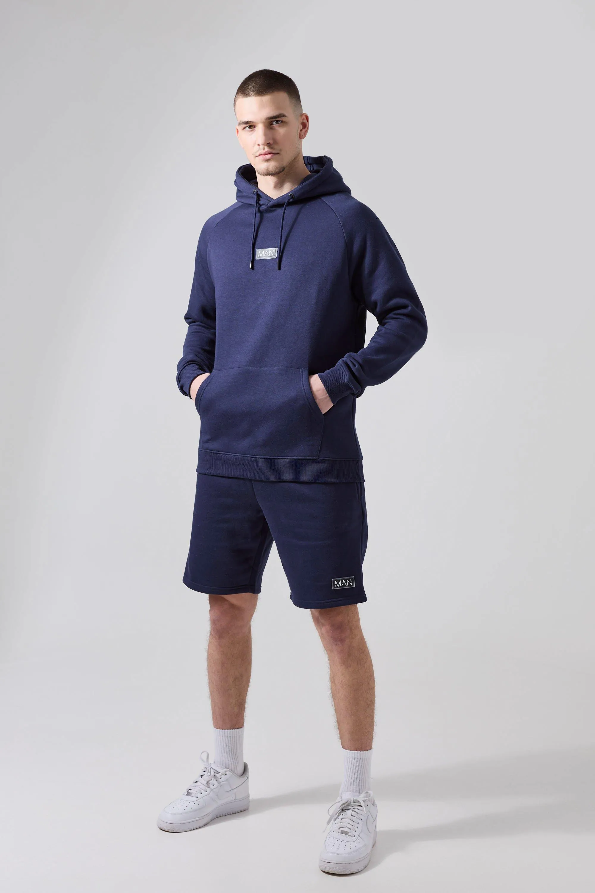 Tall Man Active Gym Training Hoodie & Short Set | boohooMAN UK