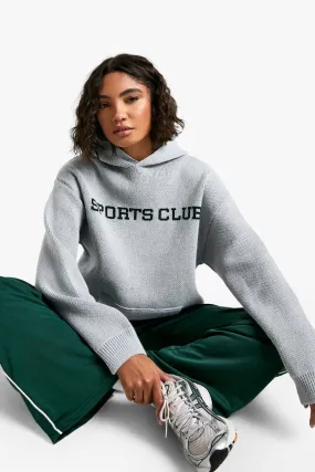 Tall Sports Club Knitted Hoodie