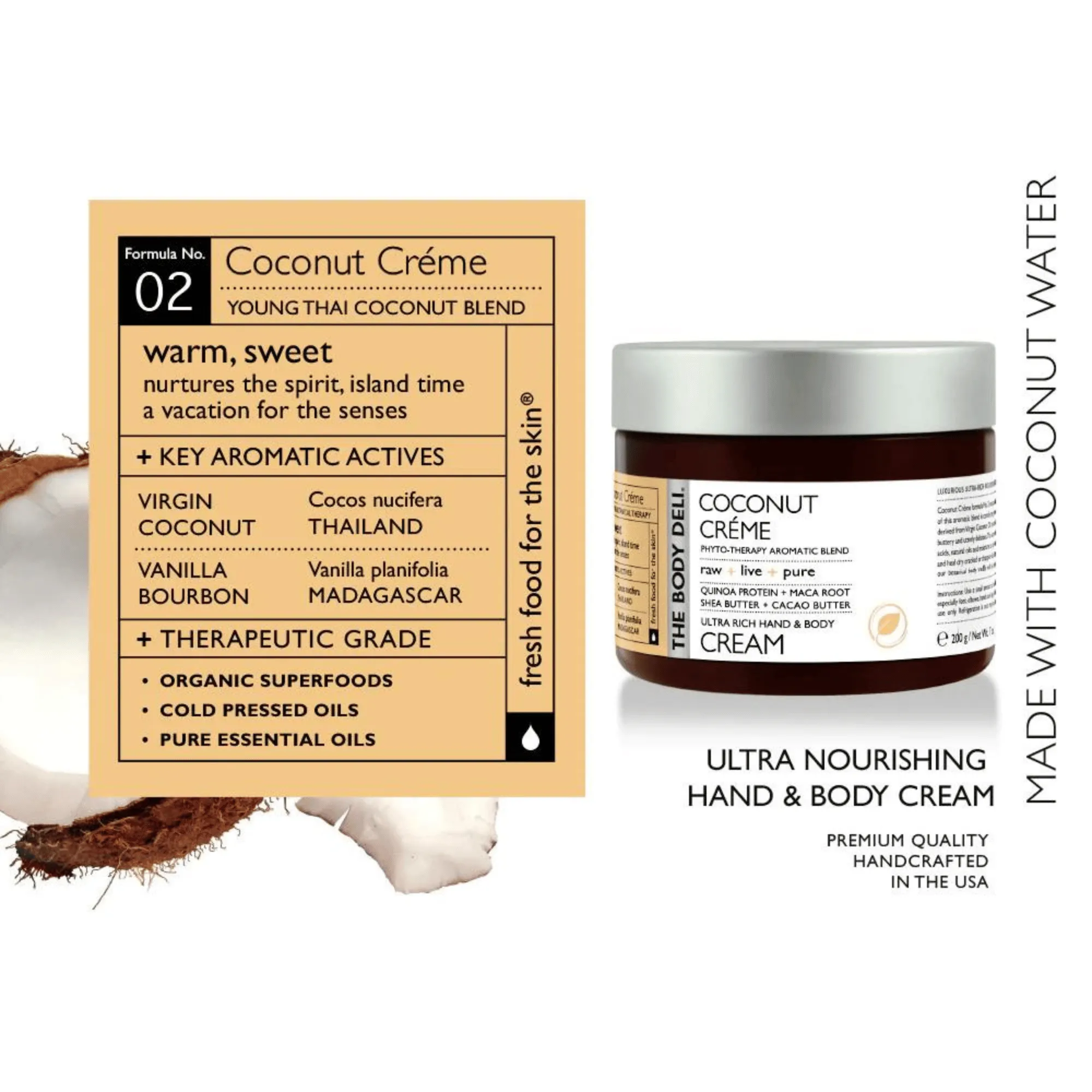 THE BODY DELI Hand & Body Cream in Coconut Créme