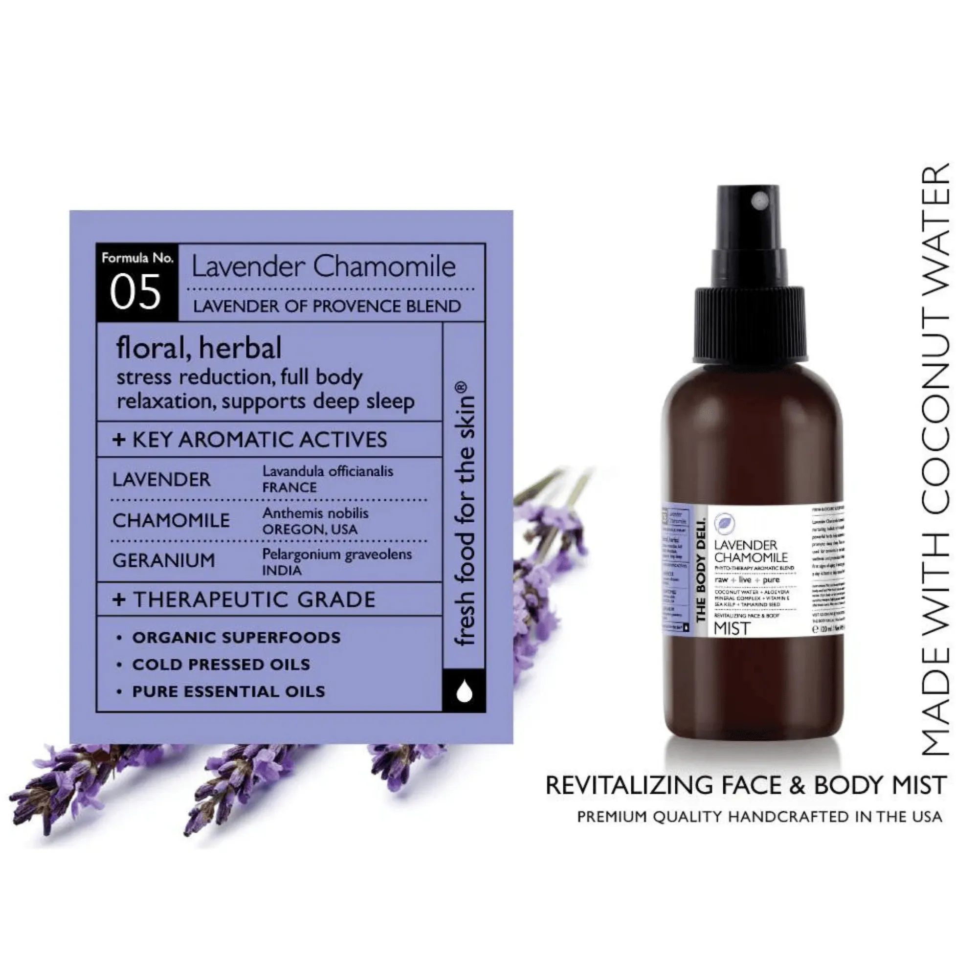 THE BODY DELI Revitalizing Face, & Body Mist in Lavender Chamomile